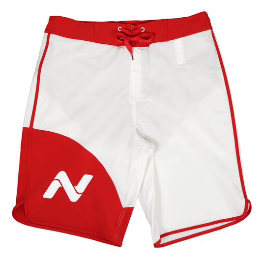 ステージショーツ（サーフパンツ） WHITE/RED CIRCLE 01