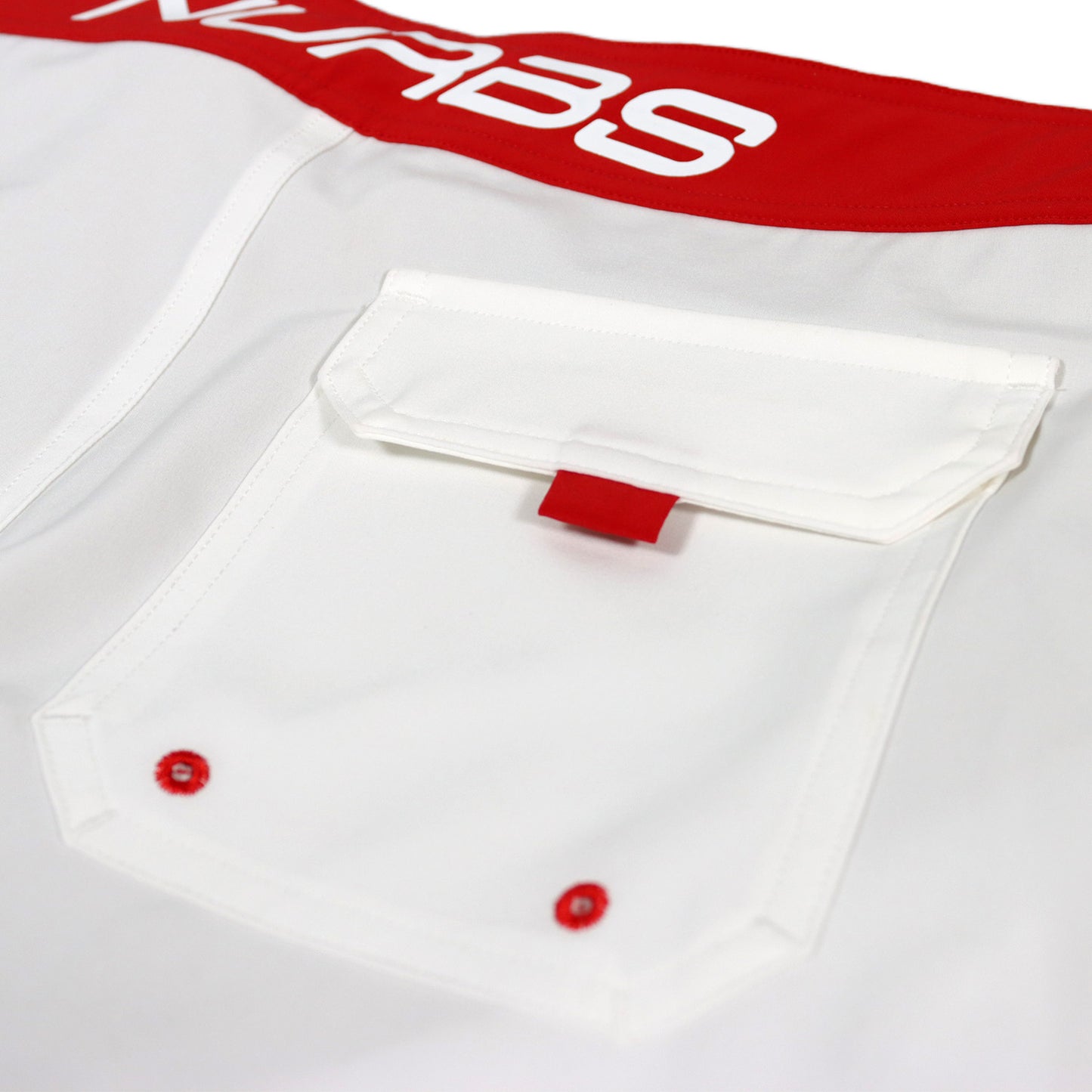 ステージショーツ（サーフパンツ） WHITE/RED CIRCLE 01