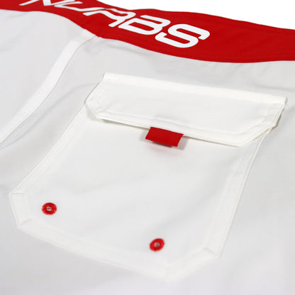 ステージショーツ（サーフパンツ） WHITE/RED CIRCLE 01